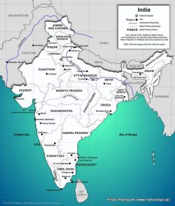 Map Of The Indian Subcontinent | Mahavidya